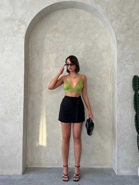 BİÇOMİ Kuş gözü şort etek s25819 - Resim 4