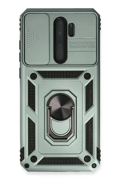 Akman Xiaomi Redmi Note 8 Pro Kılıf Pars Lens Yüzüklü Silikon - Yeşil - ACL6201816-1699 - 1