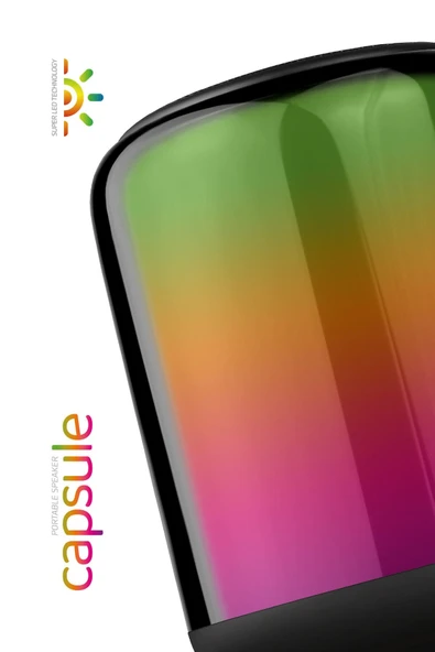 inteknoloji Capsule Taşınabilir Bluetooth Hoparlör Ses Bombası Yüksek Ses Gücü Sese Duyarlı Led Işık - Resim 3