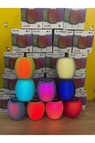 inteknoloji MS-2208BT Kablosuz Hoparlör -Renk Değiştiren usb-sd-bluetooth - Resim 4