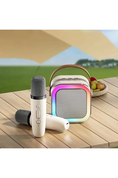 Choice Bluetooth K12 Karaoke Makinesi Taşınabilir 5.3 PA Hoparlör Sistemi 1-2 Kablosuz Mikrofonlu Ev F... - Resim 3