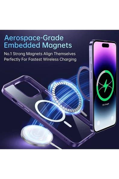 inteknoloji Apple Iphone 14 Pro Max Uyumlu Kılıf Kamera Çıkıntılı Magsafe Destekli Renkli Hassas Butonlu Kapak - 3