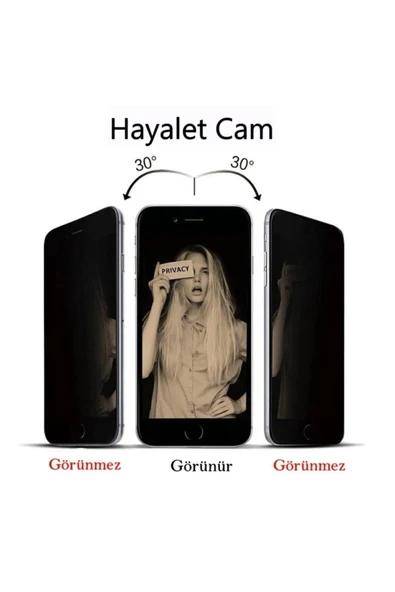 Telefon Aksesuarları Telefon Aksesuarları Iphone 7 Plus Gizli Hayalet 5d Tam Kaplayan Kırılmaz Cam Siyah Renk ürün görseli 1