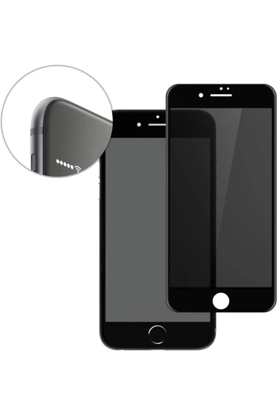 xonex Iphone 7 - Iphone 8 Uyumlu Hayalet Ekran Koruyucu Hayalet Cam Kırılmaz Cam Ekran Koruyucu Siyah - Resim 2