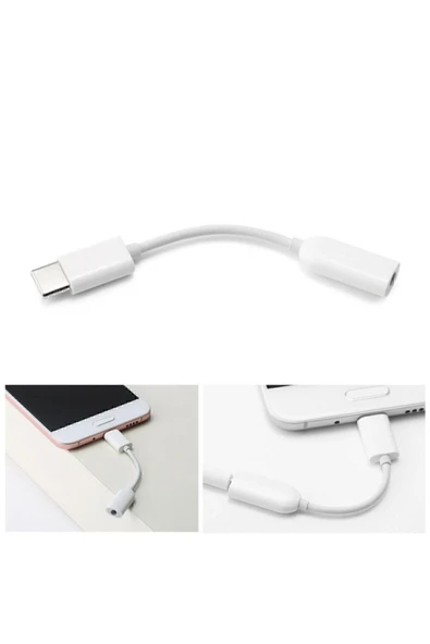 AlpCollection Xiaomi Uyumlu Type-c To Audio 3.5mm Jack Kulaklık Dönüştürücü Aparat - 5