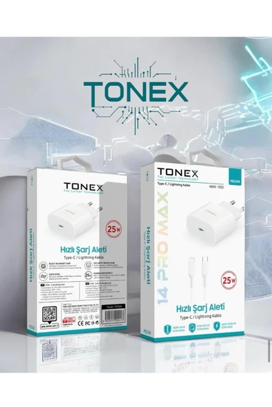 tonex Uyumlu Hızlı Şarj Aleti Seti 3 A 25w 6-7-8-x-11-12-13-14 Pro Max  Uyumlu - 1