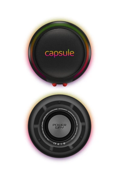 inteknoloji Capsule Taşınabilir Bluetooth Hoparlör Ses Bombası Yüksek Ses Gücü Sese Duyarlı Led Işık - Resim 4