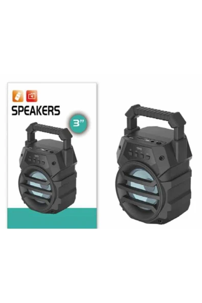 OKMORE Led Işıklı Bluetooth Kablosuz Hoparlör Usb/hafıza Kart Aux I Yüksek Ses Kalitesi - Resim 2