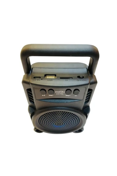 inteknoloji Gts-1360 Işıklı Kablosuz Hoparlör Bluetooth Speaker Ses Bombası Mini Led Işıkl/sdkart/usb - Resim 4