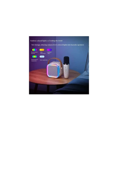 inteknoloji Taşınabilir Bluetooth Karaoke Hoparlör Kablosuz Mikrofon Yeni Ürün Güçlü Ses Mini Ses Sistemi - Resim 3