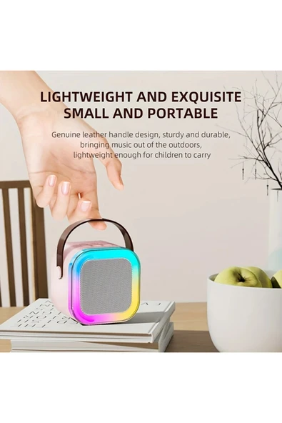 Choice Bluetooth K12 Karaoke Makinesi Taşınabilir 5.3 PA Hoparlör Sistemi 1-2 Kablosuz Mikrofonlu Ev F... - Resim 4