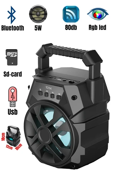 inteknoloji BT USB SD 3 İNÇ Bluetooth Taşınabilir Hoparlör ürün görseli