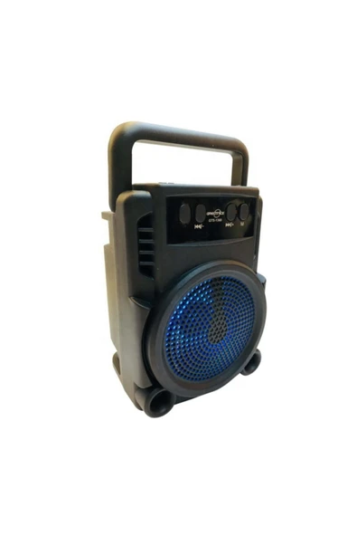 inteknoloji Gts-1360 Işıklı Kablosuz Hoparlör Bluetooth Speaker Ses Bombası Mini Led Işıkl/sdkart/usb - Resim 2