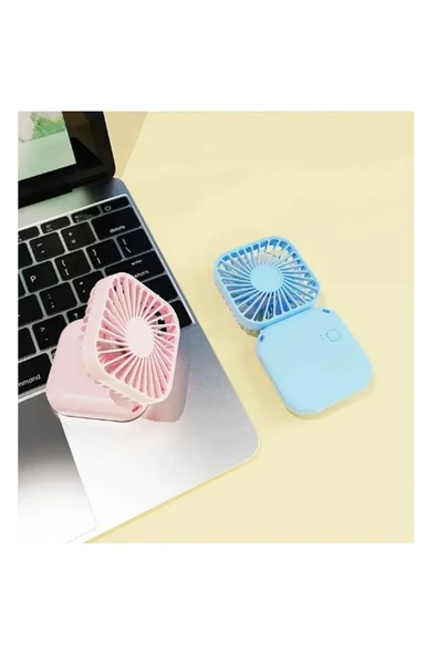 TeknoClass El Fanı Mini Masaüstü Ve Boyun Askılı Fan Portatif Şarjlı 3 Kademeli Vantilatör Soğutucu Mini Klima - 7