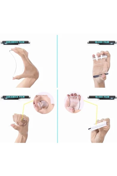 inteknoloji Iphone 6 Plus 6s Plus Uyumlu Seramik Nano Siyah Esnek Tam Full Kaplayan Kırılmaz Cam Ekran Koruyucu - Resim 6