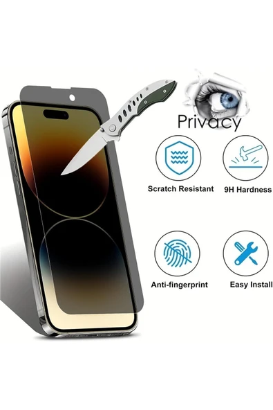 inteknoloji iPhone 15 Pro Max Hayalet Ekran Koruyucu Kırılmaz Cam - Ultra İnce - Resim 7