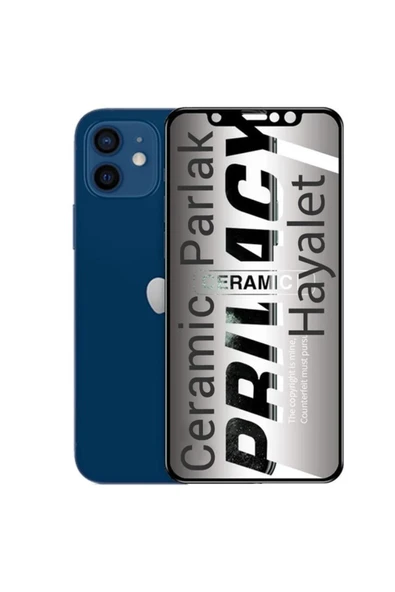 inteknoloji Apple Iphone 12 Pro Max ( Privacy ) Seramik Hayalet / Gizlilik Tam Kaplayan Ekran Koruyuc ürün görseli 1
