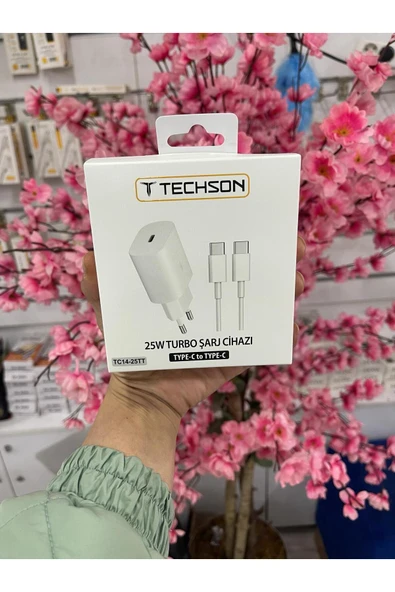 TECHSON Samsung Tüm Modellere Uyumlu Hızlı 25w Usb-c To Type-c Şarj Aleti ürün görseli 1