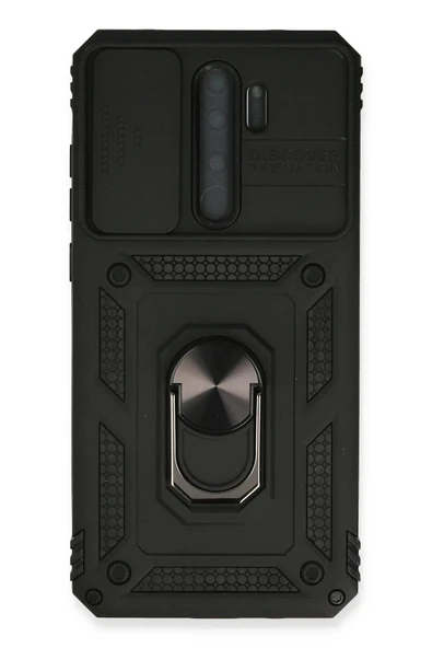 Akman Xiaomi Redmi Note 8 Pro Kılıf Pars Lens Yüzüklü Silikon - Siyah - ACL6209631-1727 - 1