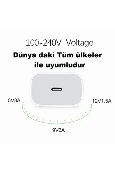Day Orjinal  Iphone  Uyumlu 7 20w Hızlı Şarj Aleti Seti Usb-c - Resim 5