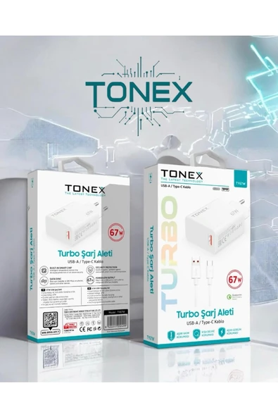 TOKSANTECH TONEX 67w Turbo Şarj Aleti Şarj Cihazı Kablo Adaptör Ve Kablo ürün görseli 1