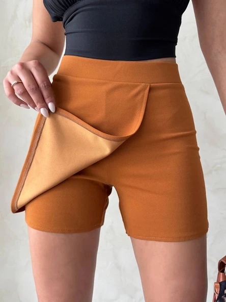 BİÇOMİ Kapaklı şort etek camel s208 ürün görseli