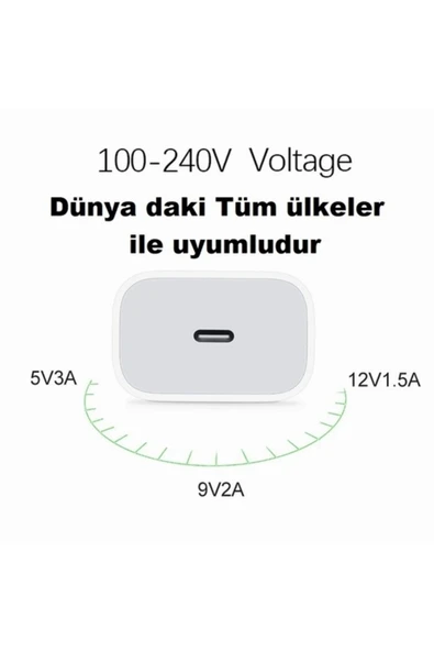 Day İphone 14/14promax Için Uyumlu 20w Hızlı Şarj Başlığı (KABLOSUZ) - Resim 2