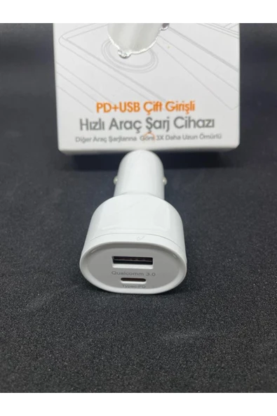 xonex Araç Şarj Başlık (45w Ultra Hızlı Şarj Type C + Usb Girişli Araç Şarjı) - Resim 4