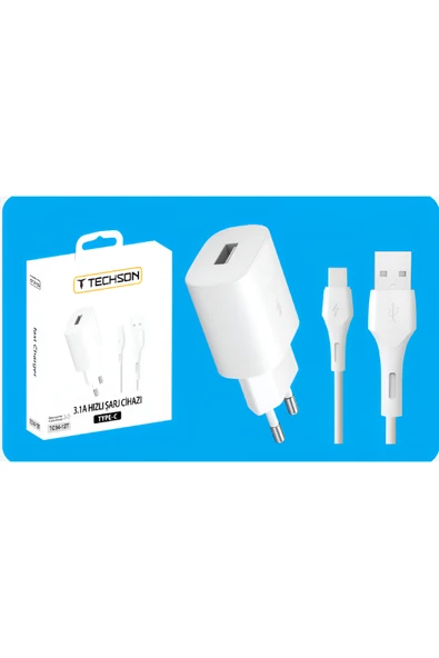 TECHSON 3.0 TYPE-C HIZLI ŞARJ CİHAZI ürün görseli 1