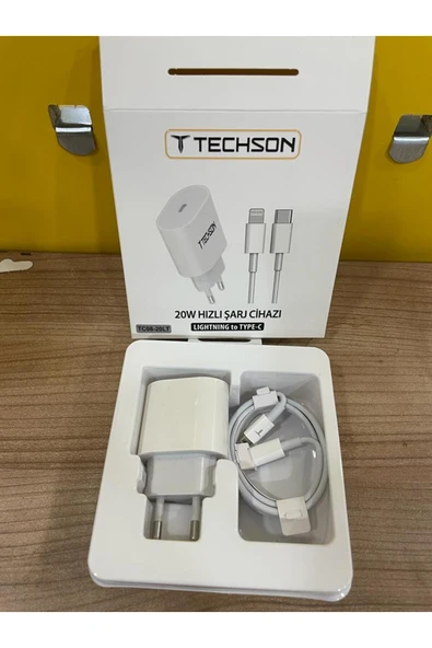 shop Techson Type-c Şarjı Iphone Uyumlu 15 16 Serisi Hızlı Şarz Aleti(ADAPTÖR TYPE-C KABLO) - Resim 2