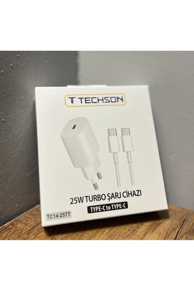TECHSON 25 W TURBO ŞARJ CİHAZI TYP-C TO TYP-C ürün görseli 1