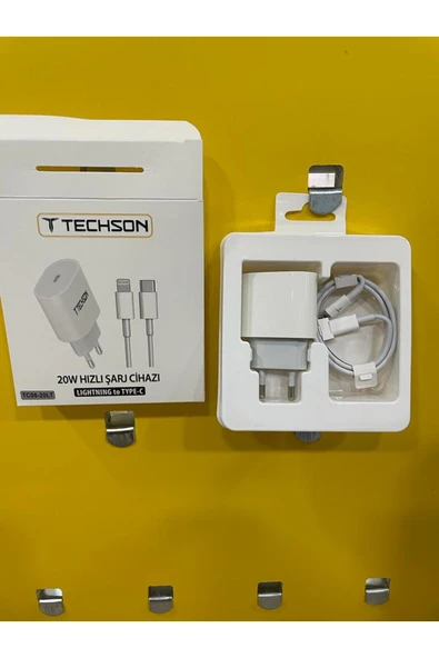 shop Techson Type-c Şarjı Iphone Uyumlu 15 16 Serisi Hızlı Şarz Aleti(ADAPTÖR TYPE-C KABLO) - Resim 3