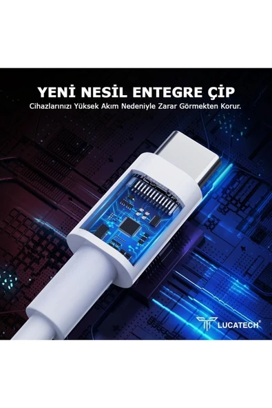 inteknoloji Iphone 11 / 12 / 13 / 14 Usb-c Lightning Şarj Kablosu 1m - Resim 5