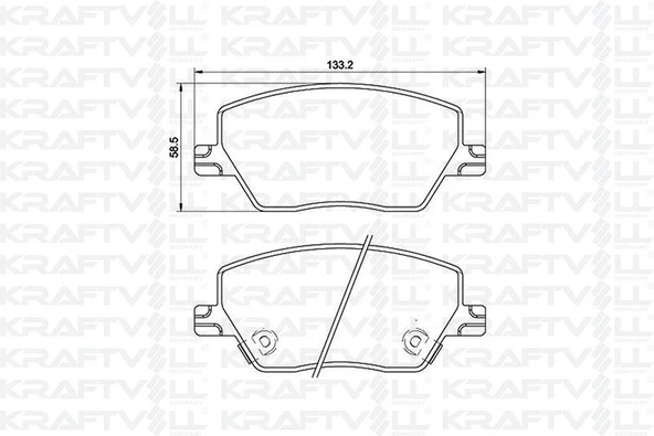 Fiat On Fren Balatası Fiat Egea 1.3 / 1.4 / 1.6d Multıjet 15> - Kraftvoll 07010072 - Resim 1