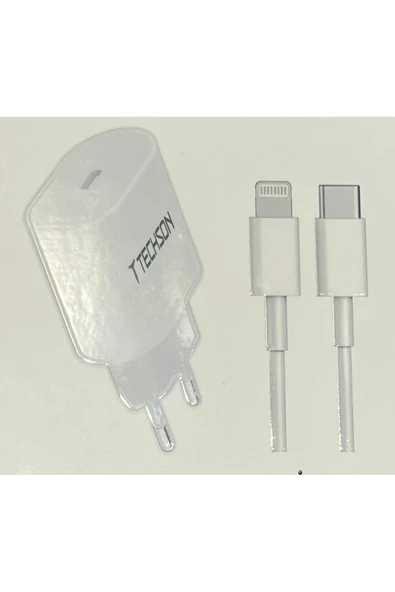 TECHSON 20W HIZLI ŞARJ CİHAZI . LIGHTNING TO TYP-C ürün görseli 1