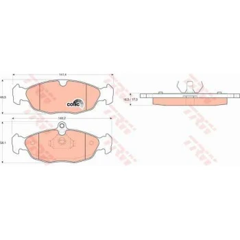 Opel On Fren Balatası Vectra A Astra F Corsa A B Combo B - Trw Gdb1040 - Resim 1