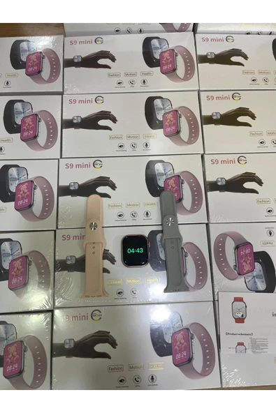 xonex S9 Mini Çift Kordon 41 mm Amoled Ekran Watch 9 Mini Akıllı Saat - 3