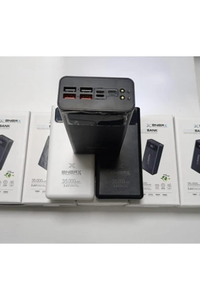 ENERX 35.000 Mah 3.6V 4 USB Girişli Digital ekranlı Fener Işıklı Powerbank - 4