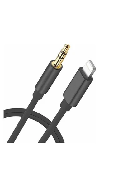 AyazTech Iphone Aux Uyumlu Dönüştürücü 3.5mm Siyah Çevirici Kablo - Resim 2