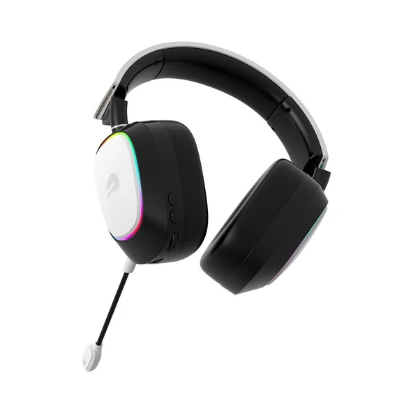 GameBooster WBH23W Nemesis Pro RGB 2.4Ghz+BT Kablosuz Oyuncu Kulaklığı Beyaz - 2