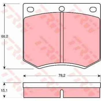 Ford On Fren Balatası Caprı II / III 2,0 / 2,3 76>85 Taunus 1,6 / 2,0 75>82 Granada 77>85 Escort II 74>80 - Trw Gdb660 - Resim 1