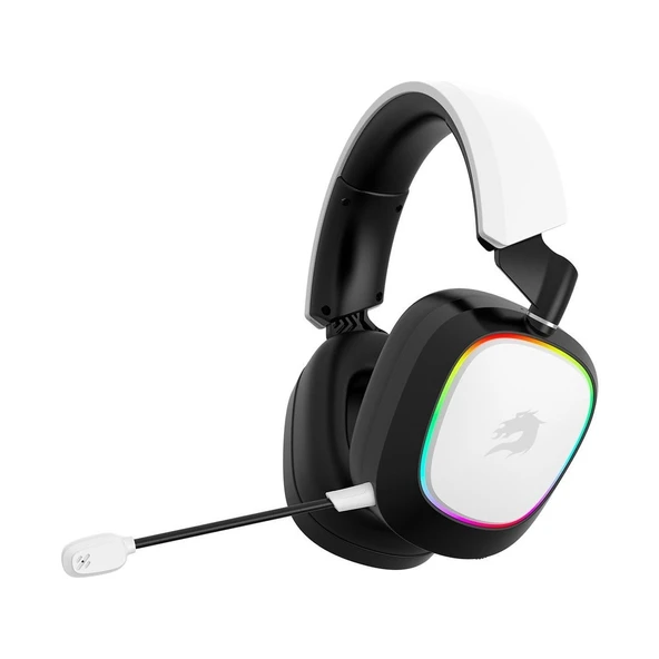 GameBooster WBH23W Nemesis Pro RGB 2.4Ghz+BT Kablosuz Oyuncu Kulaklığı Beyaz