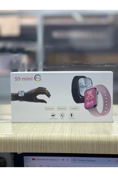 xonex S9 Mini Çift Kordon 41 mm Amoled Ekran Watch 9 Mini Akıllı Saat - 5