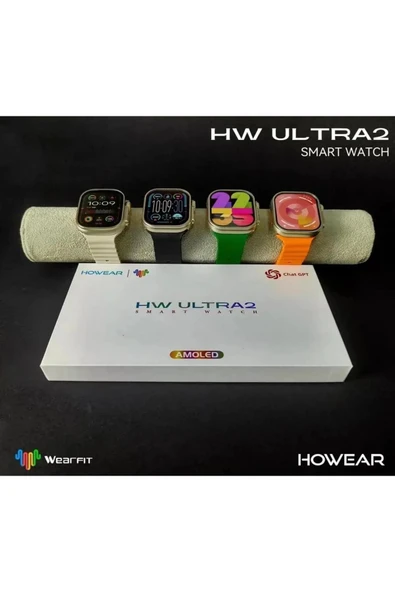 inteknoloji HW Ultra 2 Chat Gpt/GPS/NFC/Siri Destekli Watch Ultra 2 Akıllı Saat - 1