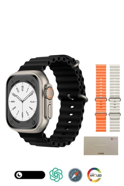 inteknoloji HW Ultra 2 Chat Gpt/GPS/NFC/Siri Destekli Watch Ultra 2 Akıllı Saat - 4