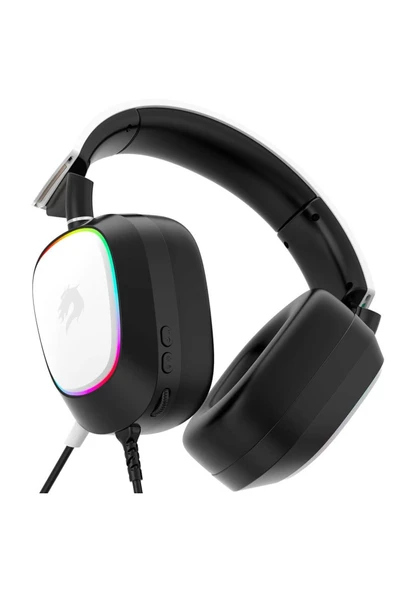 GameBooster H23W Nemesis RGB USB 7.1 Profesyonel Oyuncu Kulaklığı Beyaz - 4