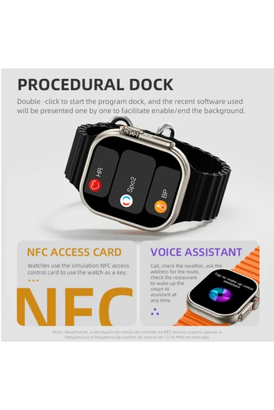 inteknoloji HW Ultra 2 Chat Gpt/GPS/NFC/Siri Destekli Watch Ultra 2 Akıllı Saat - 6