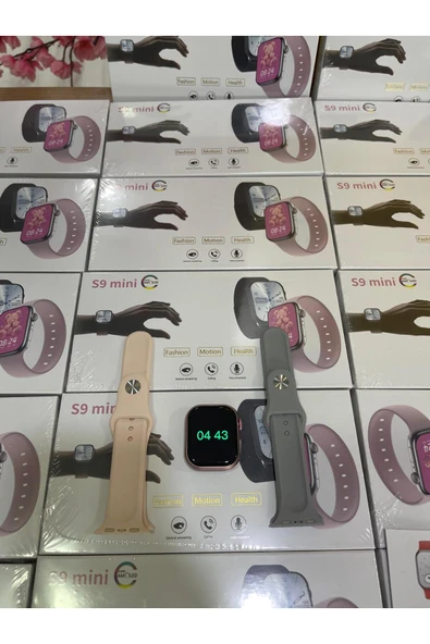 xonex S9 Mini Çift Kordon 41 mm Amoled Ekran Watch 9 Mini Akıllı Saat - 4