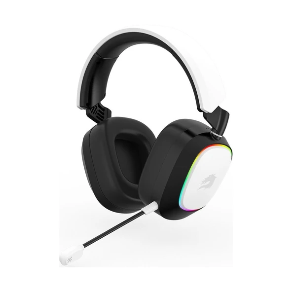 GameBooster WBH23W Nemesis Pro RGB 2.4Ghz+BT Kablosuz Oyuncu Kulaklığı Beyaz - 3