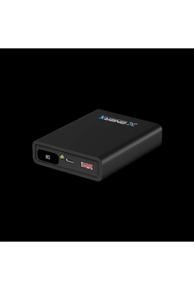 ENERX Powerbank 10000 Mah 2.1 Amper Dijital Göstergeli Enr-p10188dc Beyaz - Resim 4